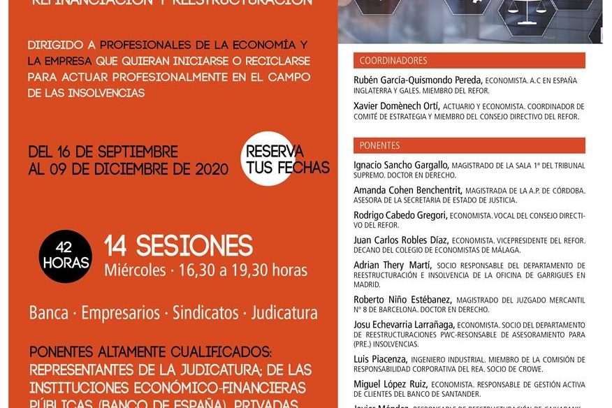PLAN WEBINARS: REFINANCIACIÓN Y REESTRUCTURACIÓN
